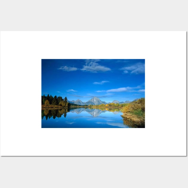 Mt Moran Reflected In Oxbow Bend Grand Teton National Park Wall Art by AinisticGina